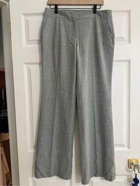 J.Crew Favorite Fit Gray Wool Trouser Pants Size 10